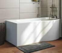 1700x700x850mm RH P Shaped Shower Bath With Front Panel