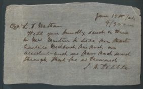 New Zealand 1904 (Jan 15) Great Barrier Island Pigeongram, stampless flimsy message