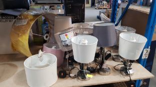 (R5I) Lighting. Approx 12 X Mixed Lamps & Shades