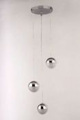 (R5M) Large Qty Of Mixed Lights To Incl 4 X Spotted Table Lamps, 1 X Glass Table Lamp With Grey Sha