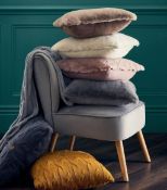 (R10J) 1 X Occasional Chair Grey. Velvet Fabric, Solid Wood Legs. RRP £60