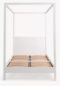 (R5M) St Ives Canopy Bed 150cm White By John Lewis 377438