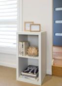 (R6M) Household. 1 X Living Elements Clever Cube 1 X 2 Storage Unit White Matt Finish (H760 X W410