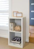 (R7I) Household. 1 X Living Elements Clever Cube 1 X 2 Cube Storage Unit White Matt Finish (H760 X