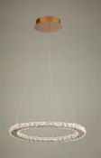 (R9L) 2 Items. 1 X Black & Brass Ceiling Light & 1 X Rose Gold Ring Light Pendent 50598494