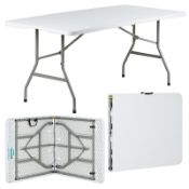 (R5F) 2 X Lifetime Fold In Half Portable Tables (1.83 M & 1.22M) , 4 X Outdoor Broom Sets , 1 X Fol