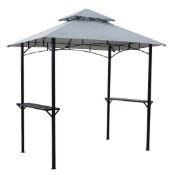 (R7C) 1 X BBQ Gazebo. Powder Coated Steel Frame. (H260 X W250 X D150cm) RRP £160