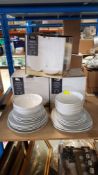 (R5D) 23 Piece White Dinner Set