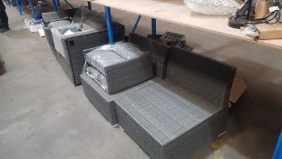 (R5I) Garden. 1 X Alexandria Left / Right Facing Corner Sofa Set (1 X Small Cushion Missing)