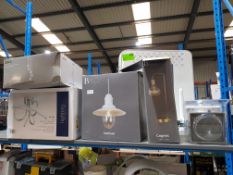 (R2F) 5 Items. 1 X The Lighting Studio Lola 3 Light Pendant, 1 X Lighting Collection Esk Twist LED