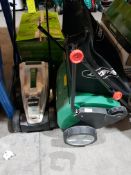 (R1H) 2 Items. 1 X Qualcast 1300 Scarifier And Rake & 1 X Qualcast 20V Cordless Mower (No Grass Box