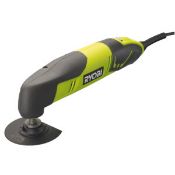 (R4M) 4 X Ryobi Items. 1 X 200W Multi Tool, 1 X 18V Brushless 125mm Angle Grinder, 1 X Cordless Ang