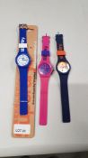 (R12A) 3 X Mixed Colour Superfly Urban Watch
