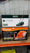 (R13D) 2 Items. 1 X Qualcast QE32 32cm 1200W Electric Rotary Lawn Mower & 1 X Flymo Hover Vac 250