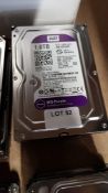 (R13A) 3 X WD Purple 1.0 TB SATA 64MB Cache Hard Drive (WD10PURX) – All Units Have Been Formatted