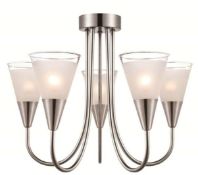 (R14D) Lighting. 8 Items. To Inc Blight Boutique Regan 5 Light Glass Pendant, Ivey Forest Wall Ligh