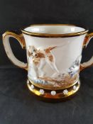 1930's Gray's Pottery Gilded Mug with Frog Inside.