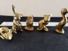 Collection of Brass Animals