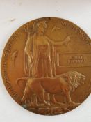 WW1 Death Plaque to Robert Turnbull