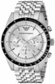 Ar6073 Emporio Armani Men's Sportivo Silver Stainless Steel Chronograph Watch