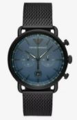 Emporio Armani Ar11201 Men's Aviator Blue Dial Chronograph Watch
