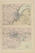 Antique Map 1899 G. W Bacon & Co The Environs of Belfast & Cork Antique Map 1899 G. W Bacon & Co The