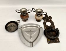 Antique & Vintage Metal Ware Items Includes RAF Vulcan Bomber Ashtray     Antique & Vintage Metal