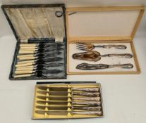 Vintage 3 Boxes of Assorted Flateware     Vintage 3 Boxes of Assorted Flateware.Includes fish
