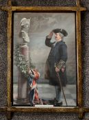 Antique Framed Pears Print Saluting The Admiral c1905     Antique Framed Pears Print Saluting The