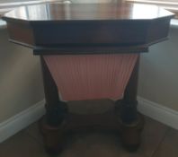 Antique Victorian / Edwardian Rosewood Sewing Table With Drawer 28 inches tall Antique Victorian /