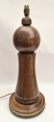 Vintage Large Oak Table Lamp In Shape of a Light House     Vintage Large Oak Table Lamp In Shape