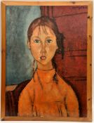 Retro Framed Print by Modigliani c1980's     Retro Framed Print by Modigliani c1980's.Measures 20