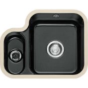 New (E109) Franke Um Ceramic Sink Lh Small Bowl Bk 6702Gojo 126.0066.532. Cabinet Size 600.0...