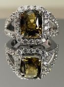 4.17Ct Natural Alexandrite Ring Unheated/Untreated with Diamonds & 18k Gold