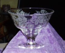 Set of Four Cut Glass Champagne Saucers