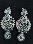 Vintage Sparkly Drop Earrings For Pierced Ears