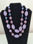 Butler and Wilson Vintage Lilac Statement Necklace