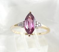 9 Kt Gold ring set with Amethyst