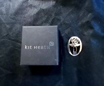 Mackintosh Scottish silver rose brooch, maker Kit Heath.