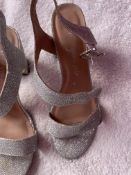 Silver strap heels