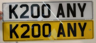 K200 ANY Private Personalised Number Plate on Retention Ideal Gift