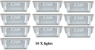 10 X Jcc Recessed Lights, Silver Finish, new & boxed
