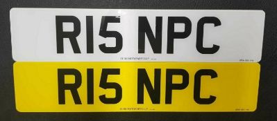 Private Personalised Number Plate R15 NPC on Retention Ideal Gift