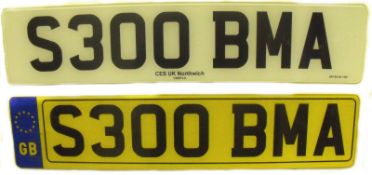 Private Personalised Number Plate S300 BMA on Retention Ideal Gift