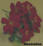 9 X large boxes of light up bunches of LED flower Poinsettia
