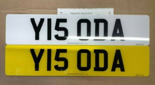 Y15 ODA Private Personalised Number Plate Start Wars Fan Ideal Gift