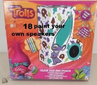 18 X paint your own speakers.
