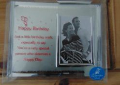 24 mirrored picture frames with a happy birthday message