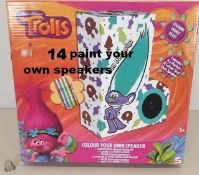 14 X paint your own speakers.