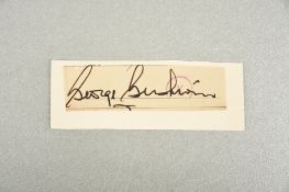 George Gershwin (1898 - 1937) Original Signature on card.
